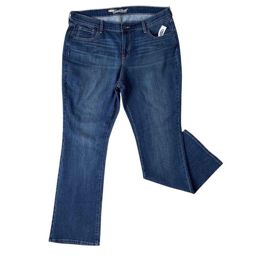 NEW Old Navy Womens The Sweetheart Denim Jeans 16R Bootcut Medium Wash Classic